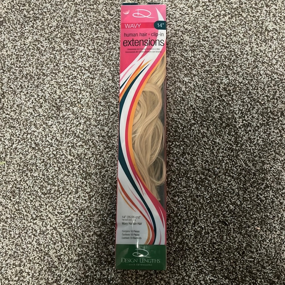 Design Lengths Hair Extensions 14” wavy Blonde Frost